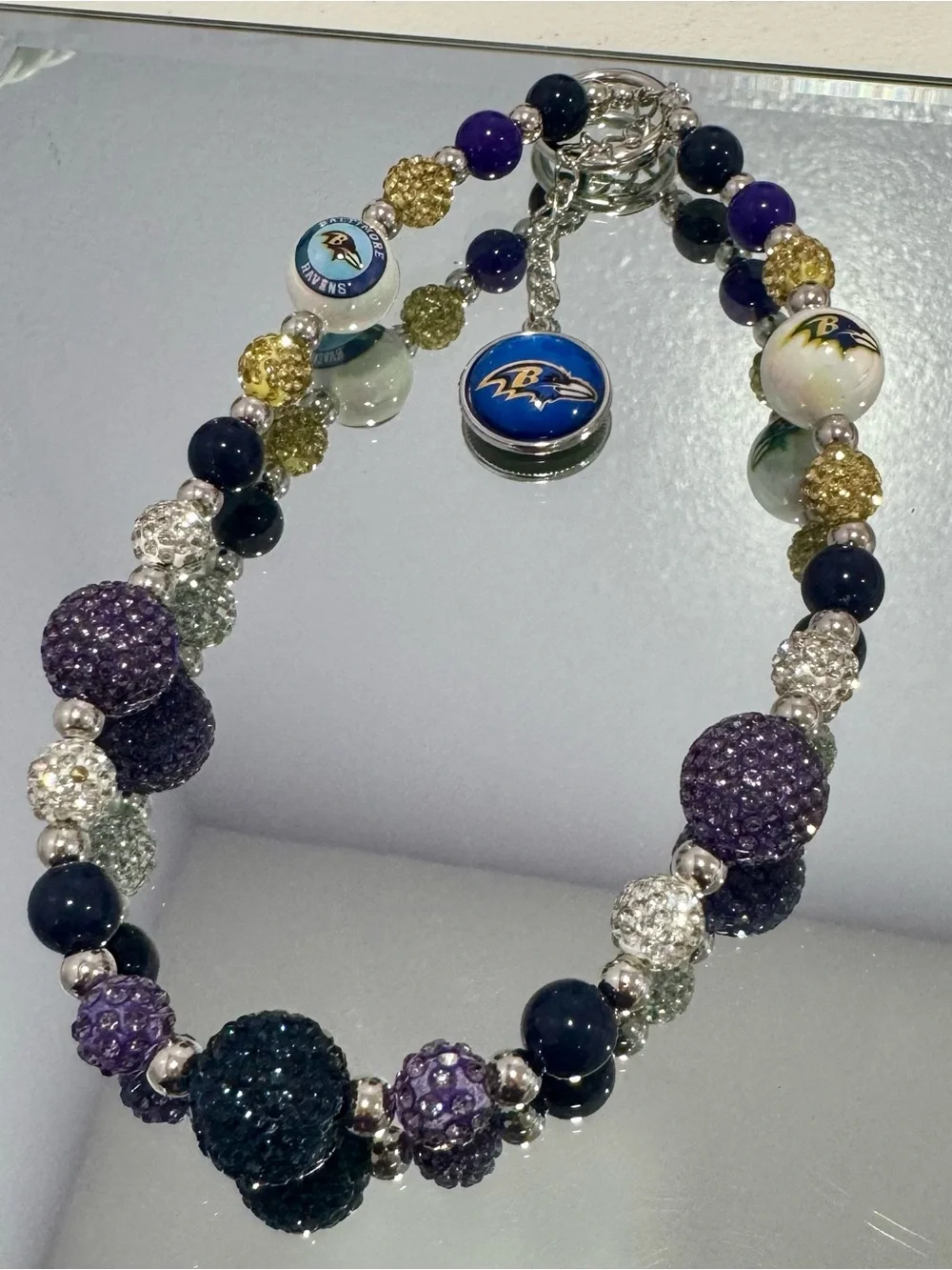 New Gold Ravens Crystal Embellished Phone Chain